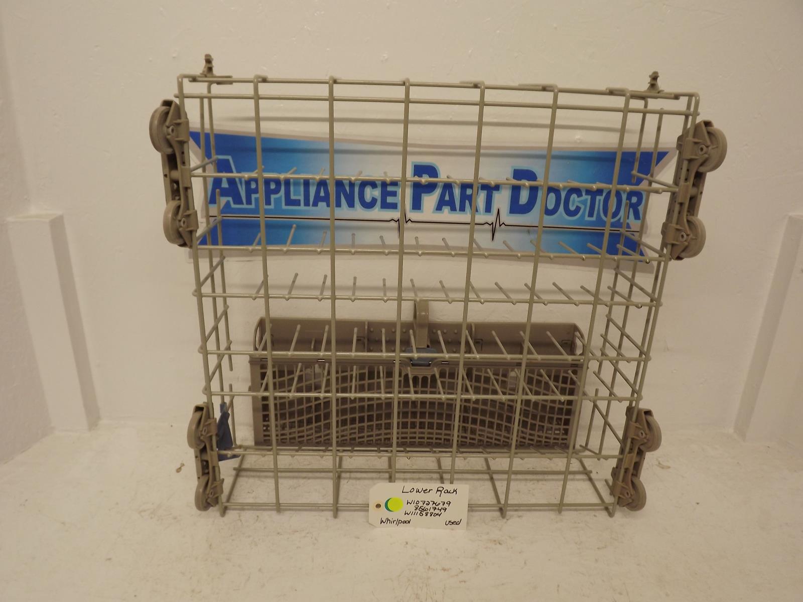 Whirlpool Dishwasher W10727679 8561749 W11158804 Lower Rack Used Whirlpool Dishwasher W10727679 8561749 W11158804 Lower Rack Used